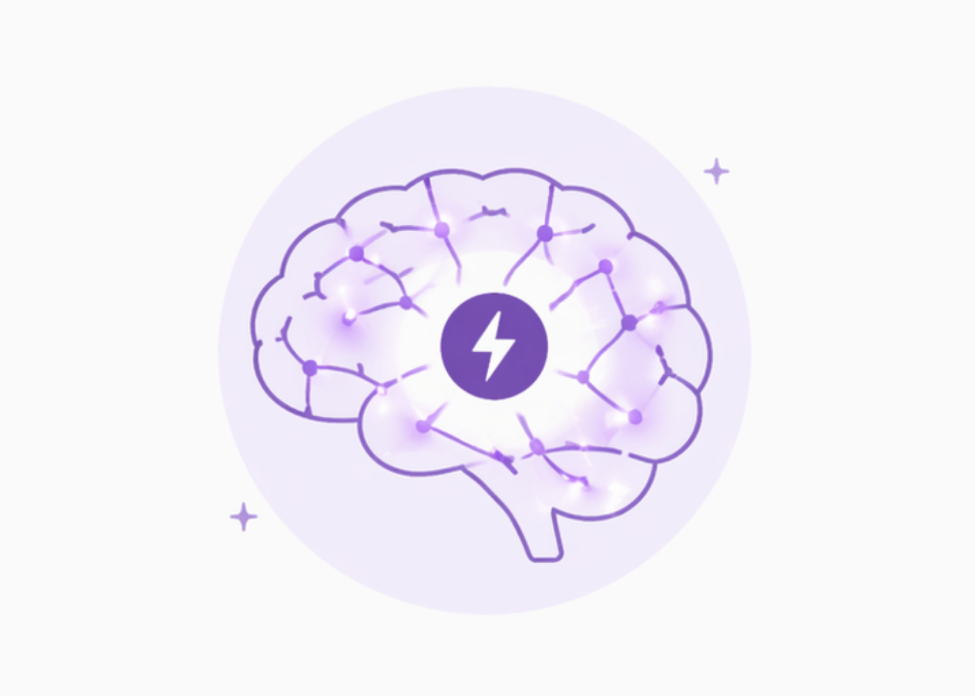 Illustration of the human brain utilizing adaptive energy pathways for alternative fuel when glucose is low