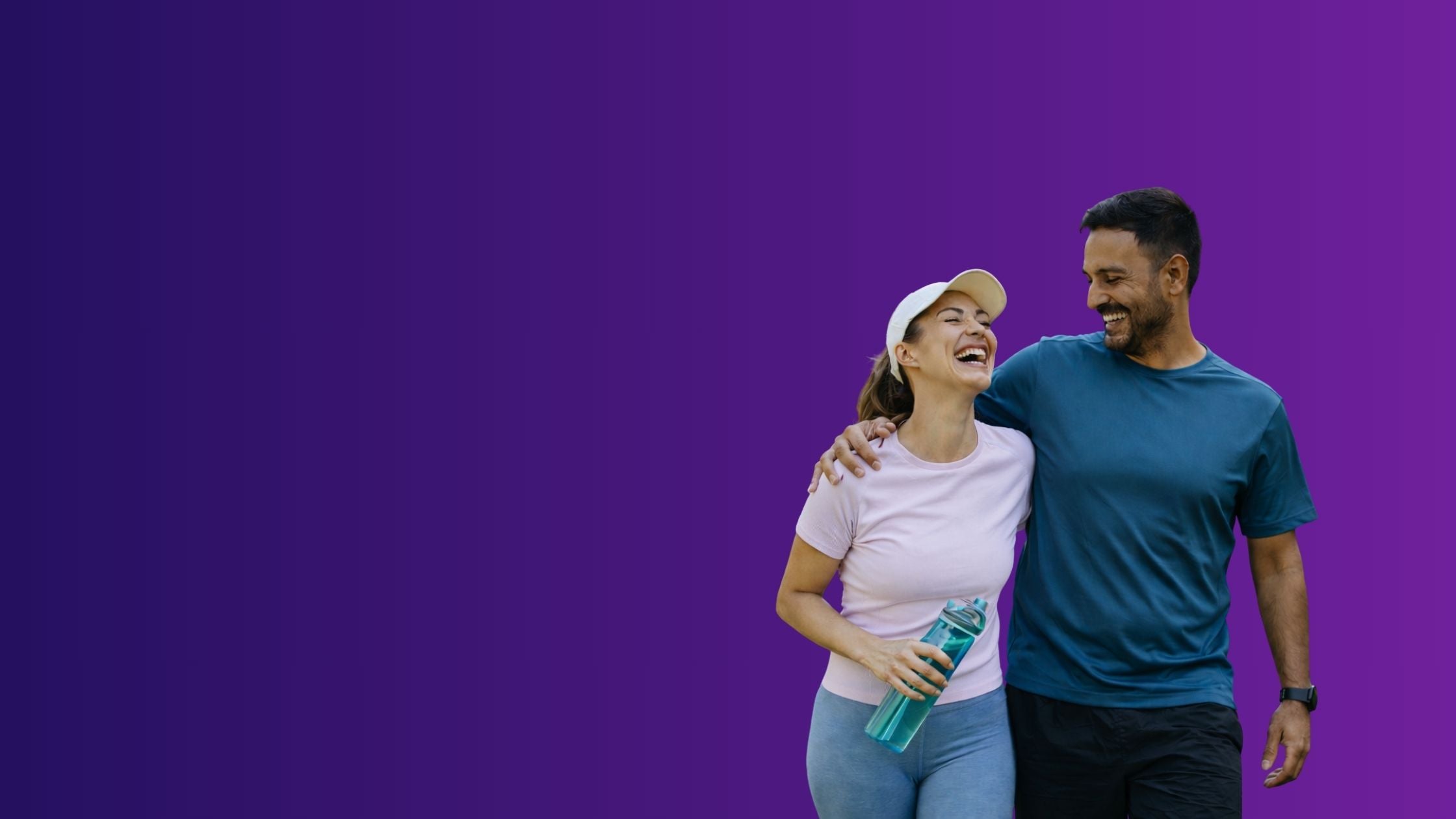 Two happy people laughing together, representing clear recovery and improved quality of life using Klario hypo treatment.